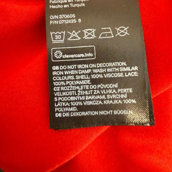 H&M Red Ruffle Sleeve Lace Blouse - Picture 6 of 6